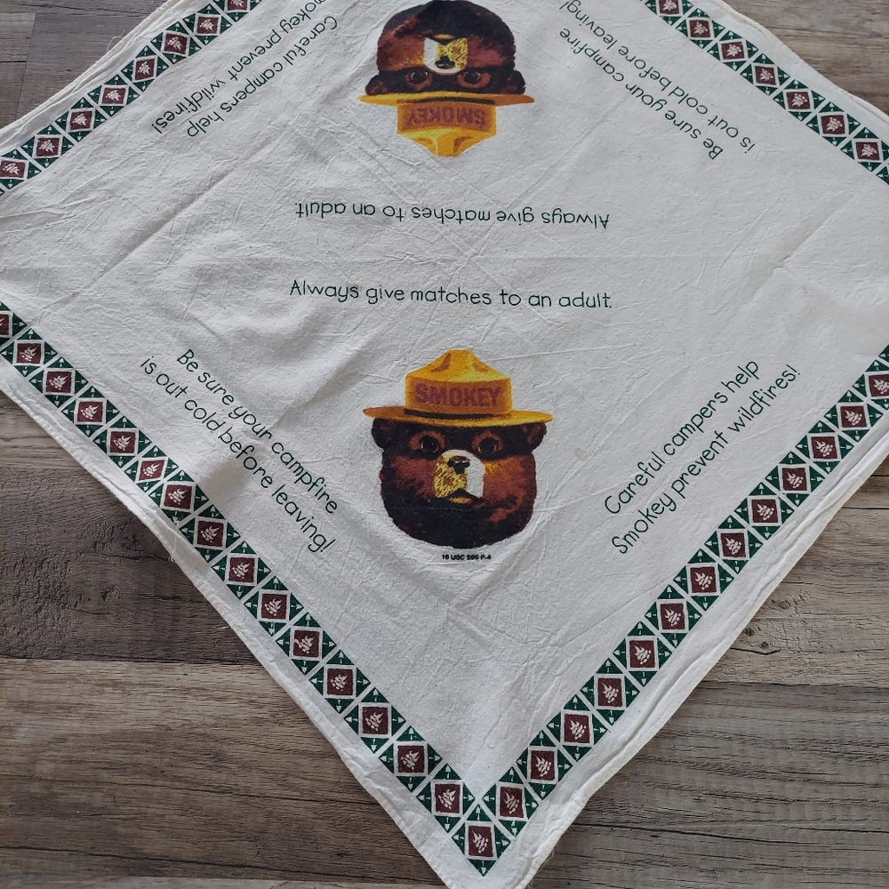 Vintage 90s Smokey Bear Bandana